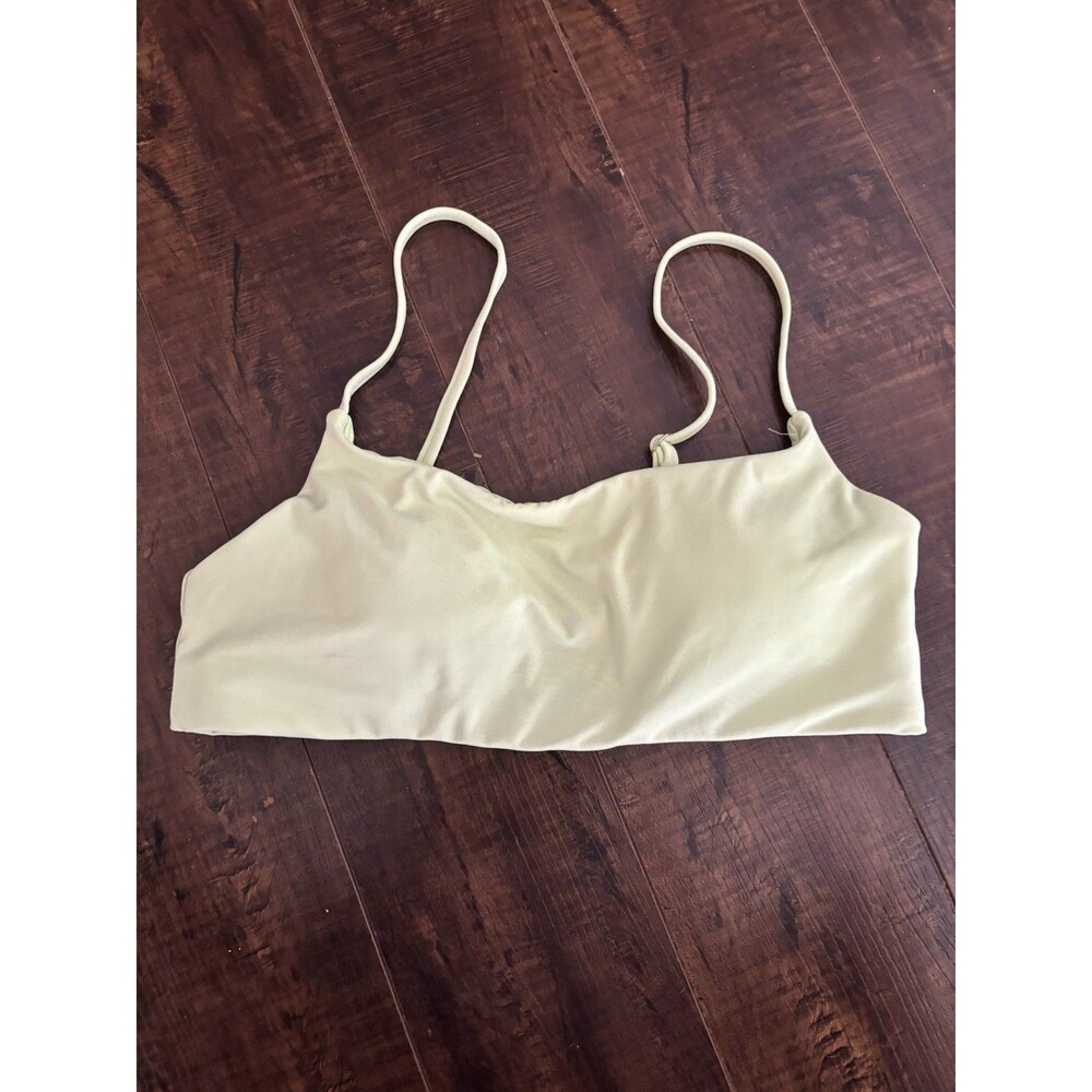 Athleta Lime Green Scoop Bikini Swimsuit Top Size Small
